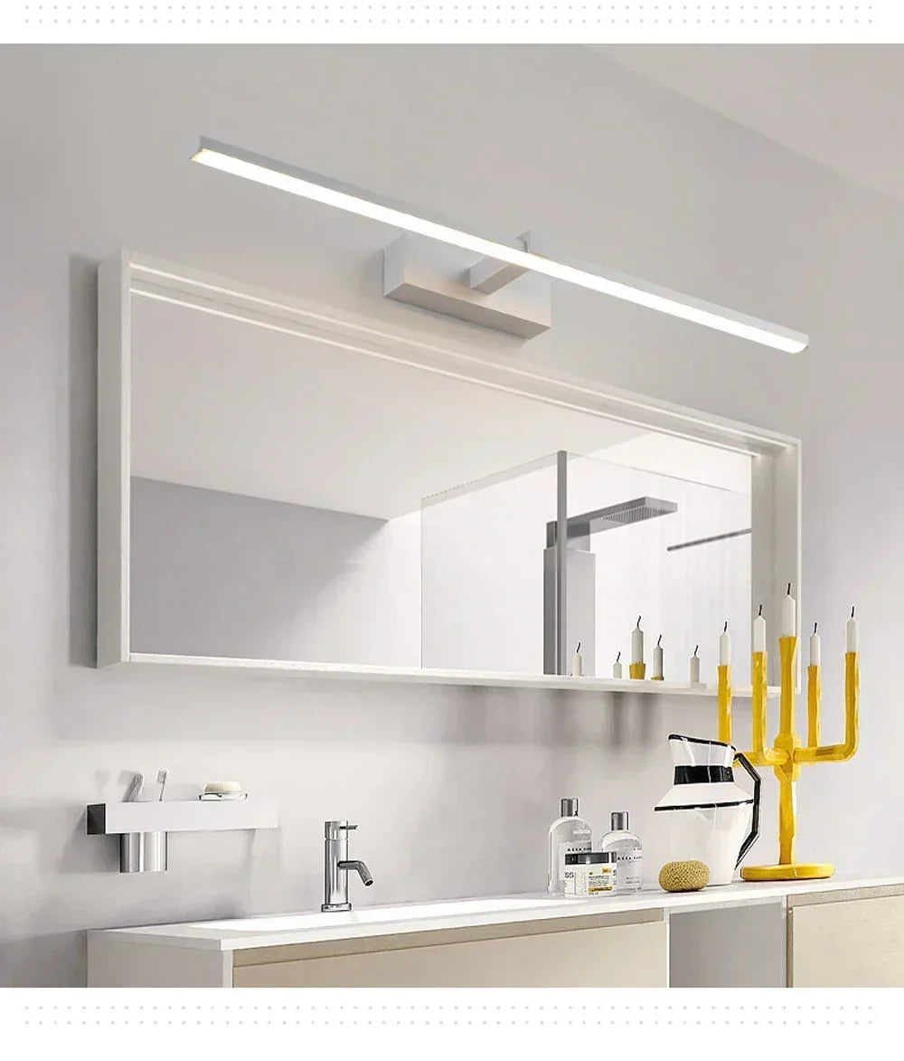 LED Vanity Wall Light, Modern Bathroom Sconce with Acrylic Shade