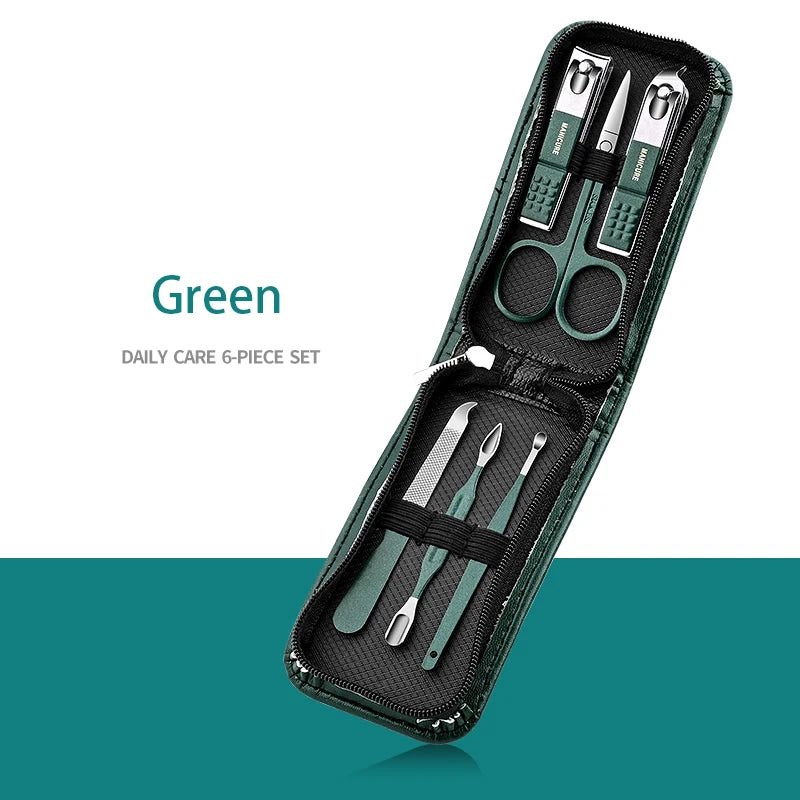 Stainless Steel Manicure Set with Travel Case