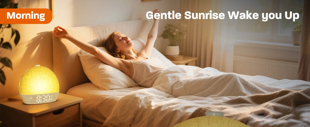 Sunrise Alarm Clock with White Noise and RGB Light