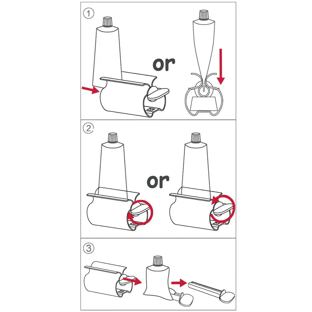 Toothpaste Squeezer, Stainless Steel Tube Roller, 1 to 4 Pack