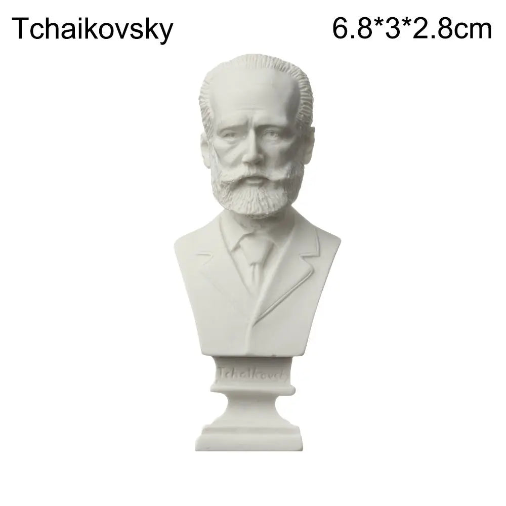 Mini Greek Bust Statue, Plaster Style Resin Figurine