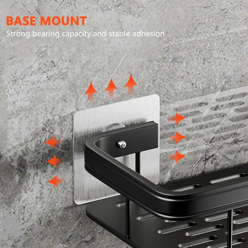 Corner Shower Shelf, No Drill Aluminum Bathroom Caddy