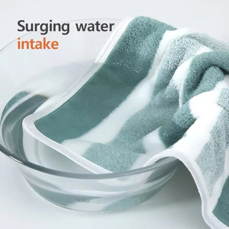 Thick Bath Towel, Soft Cotton Blend Terry, Quick Drying