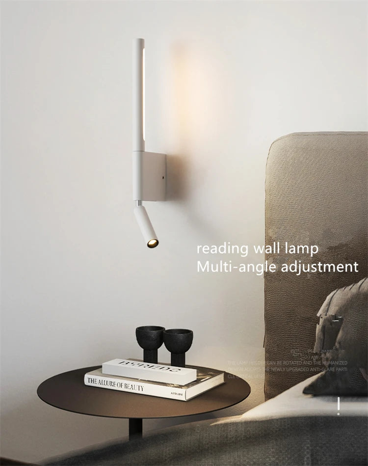 330-Degree Rotating Bedside LED Wall Light