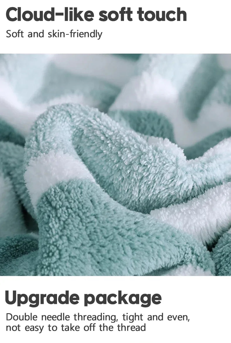 Thick Bath Towel, Soft Cotton Blend Terry, Quick Drying