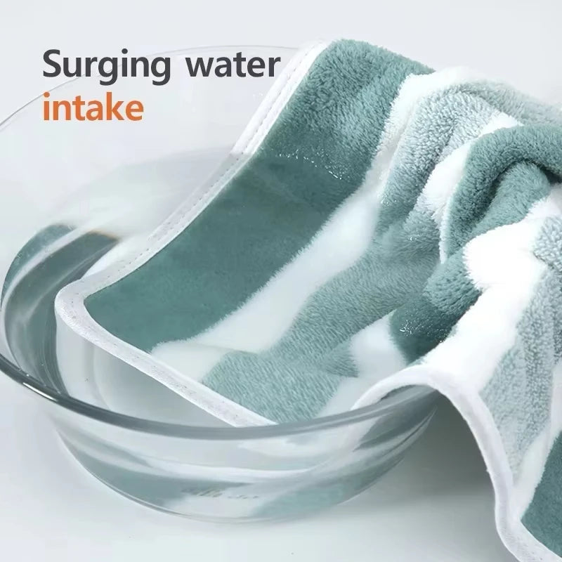 Thick Bath Towel, Soft Cotton Blend Terry, Quick Drying