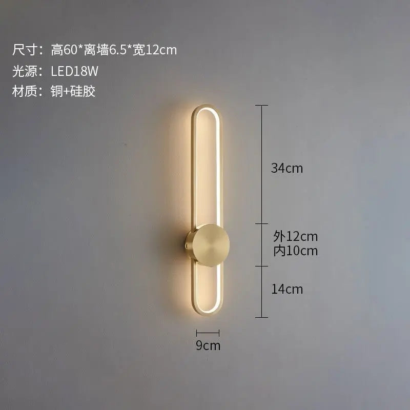 Nordic LED Strip Wall Lamp, Minimalist Up and Down Wall Light