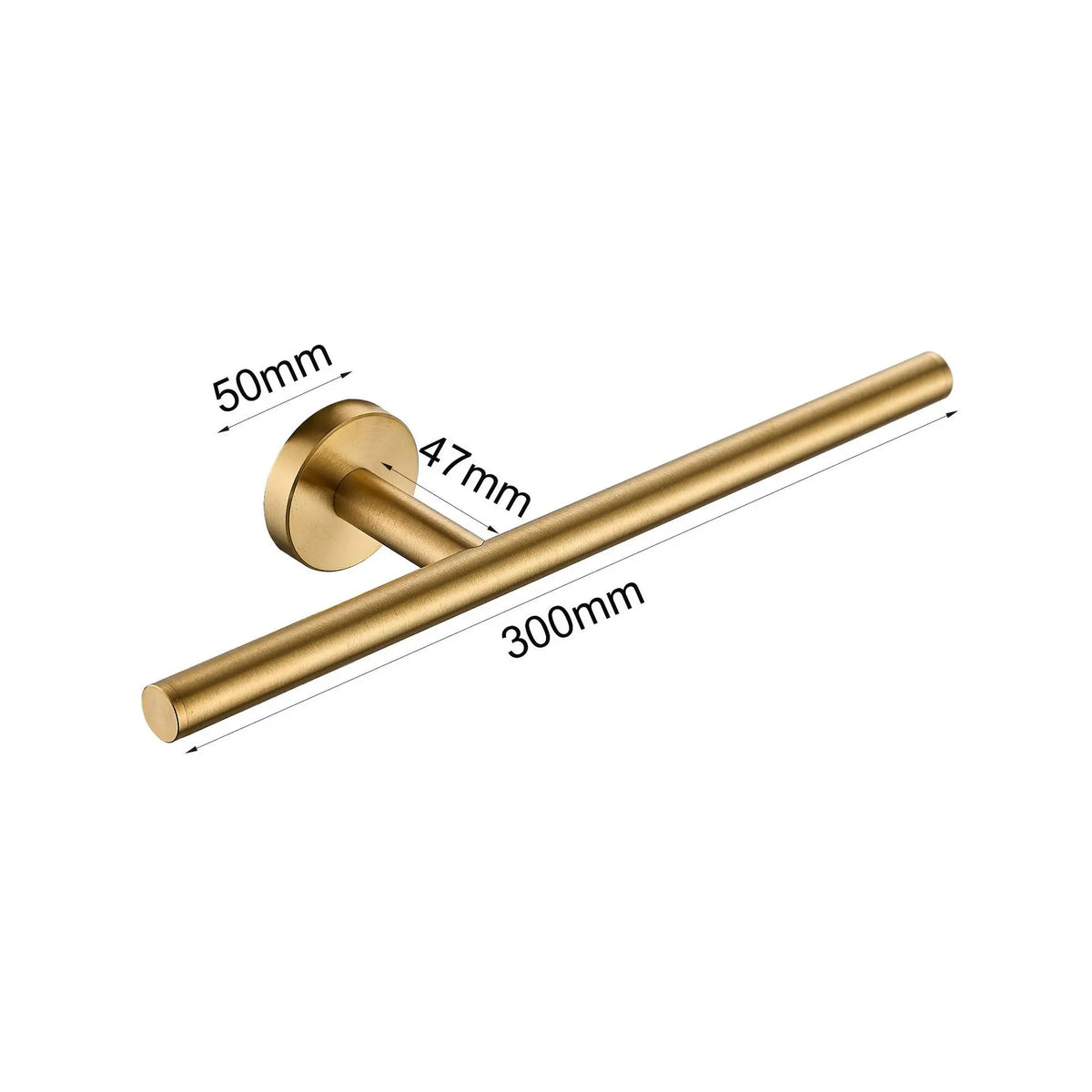 Wall Mounted Towel Bar, Stainless Steel Bathroom Rack, Gold or Black