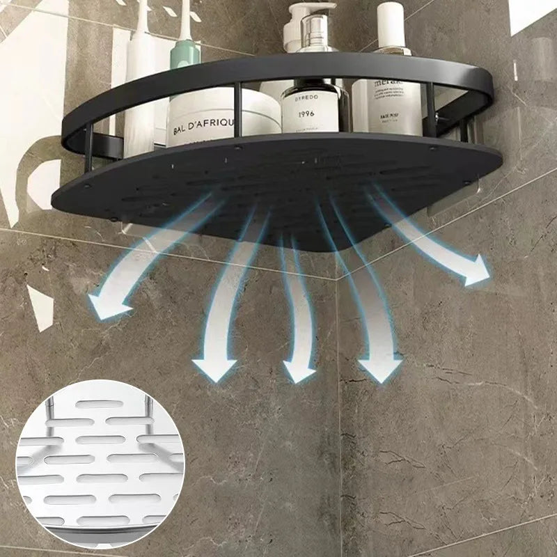 Corner Shower Shelf, No Drill Aluminum Bathroom Caddy