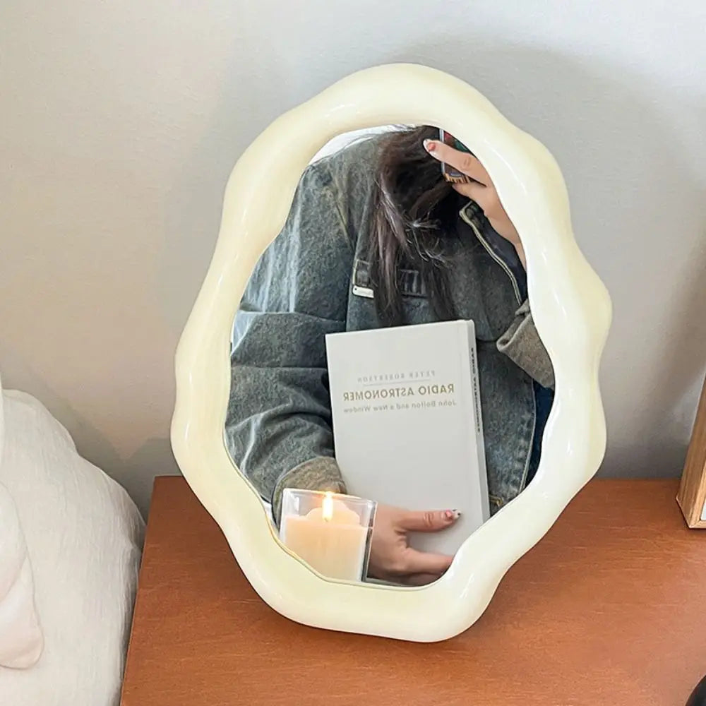 Cloud Wave Folding Desktop Vanity Mirror