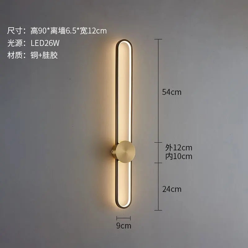 Nordic LED Strip Wall Lamp, Minimalist Up and Down Wall Light