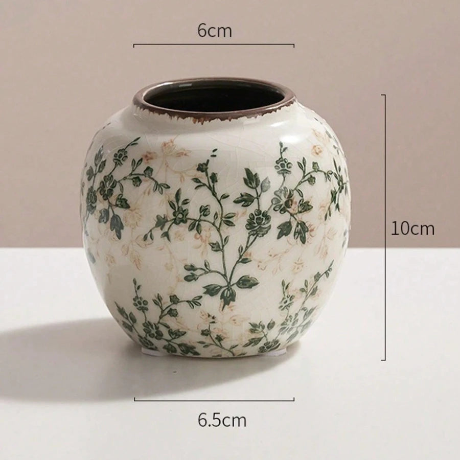 Ice Crackle Ceramic Bud Vase, Handmade Small Flower Vase
