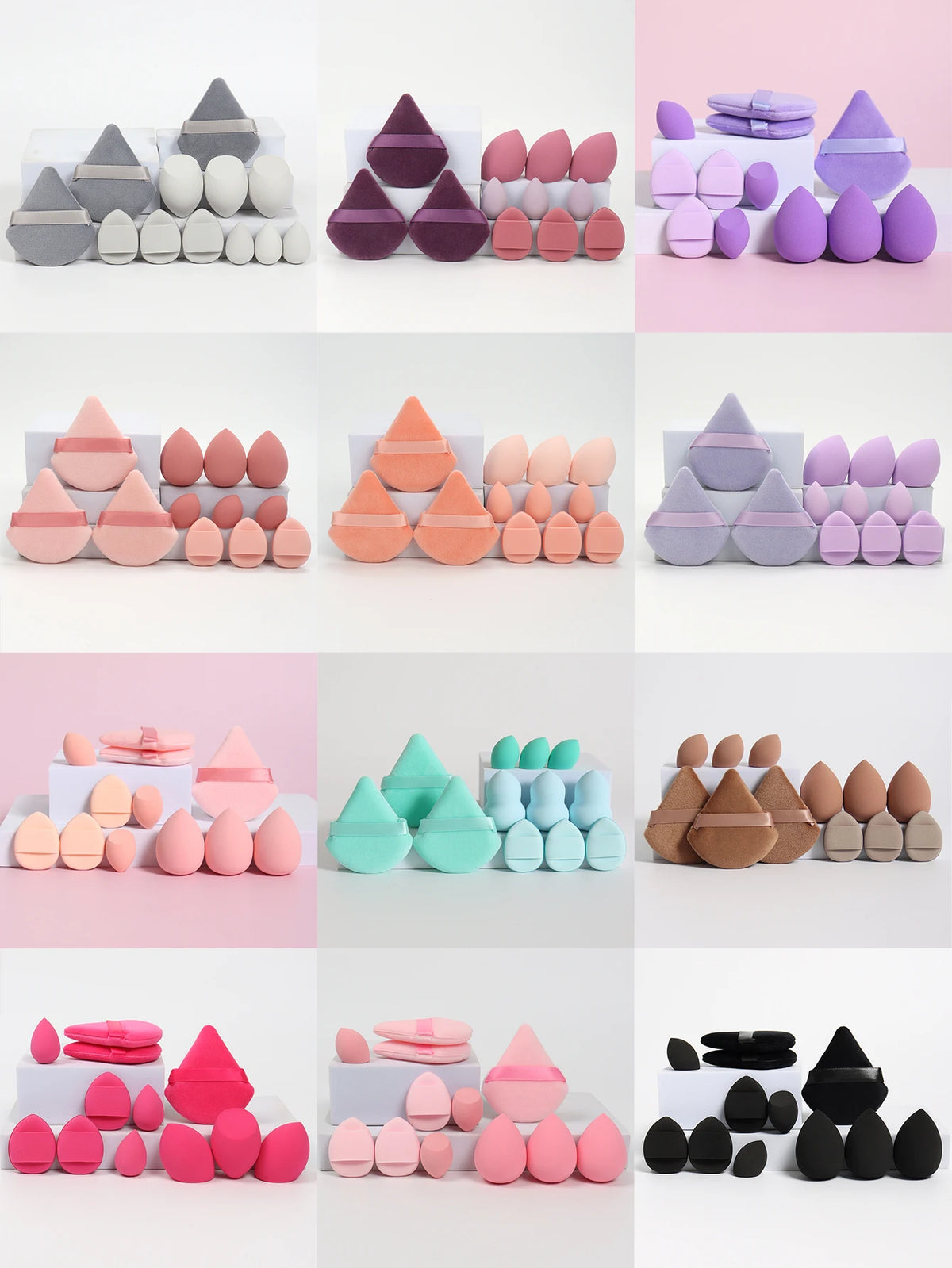 12-Piece Makeup Sponge and Powder Puff Set