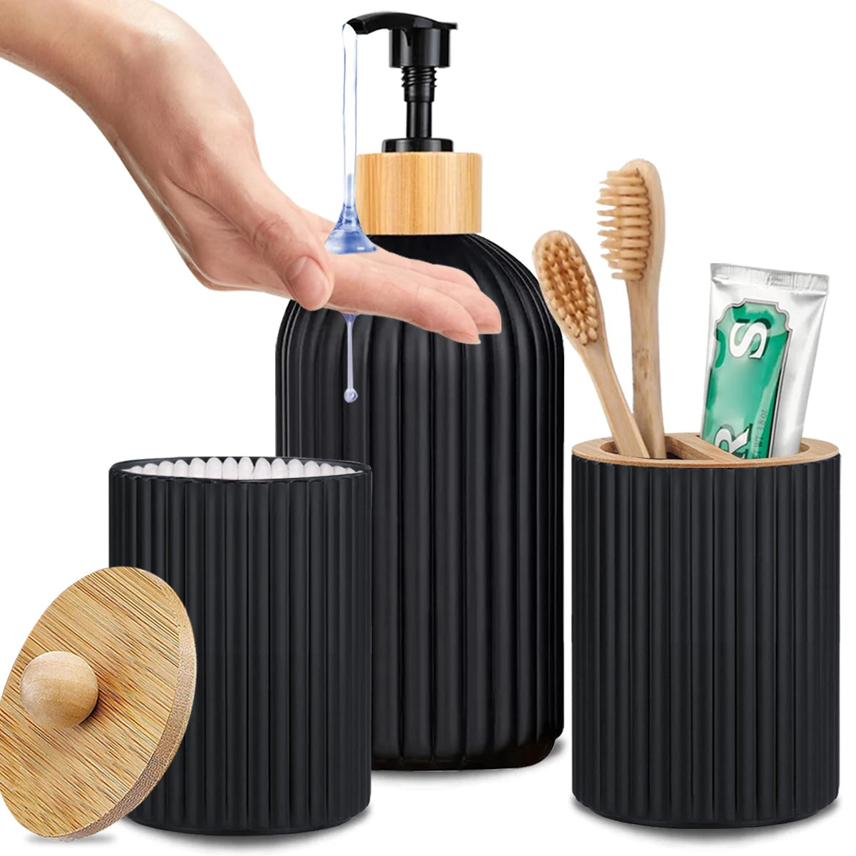 Bathroom Countertop Organizer with Soap Dispenser