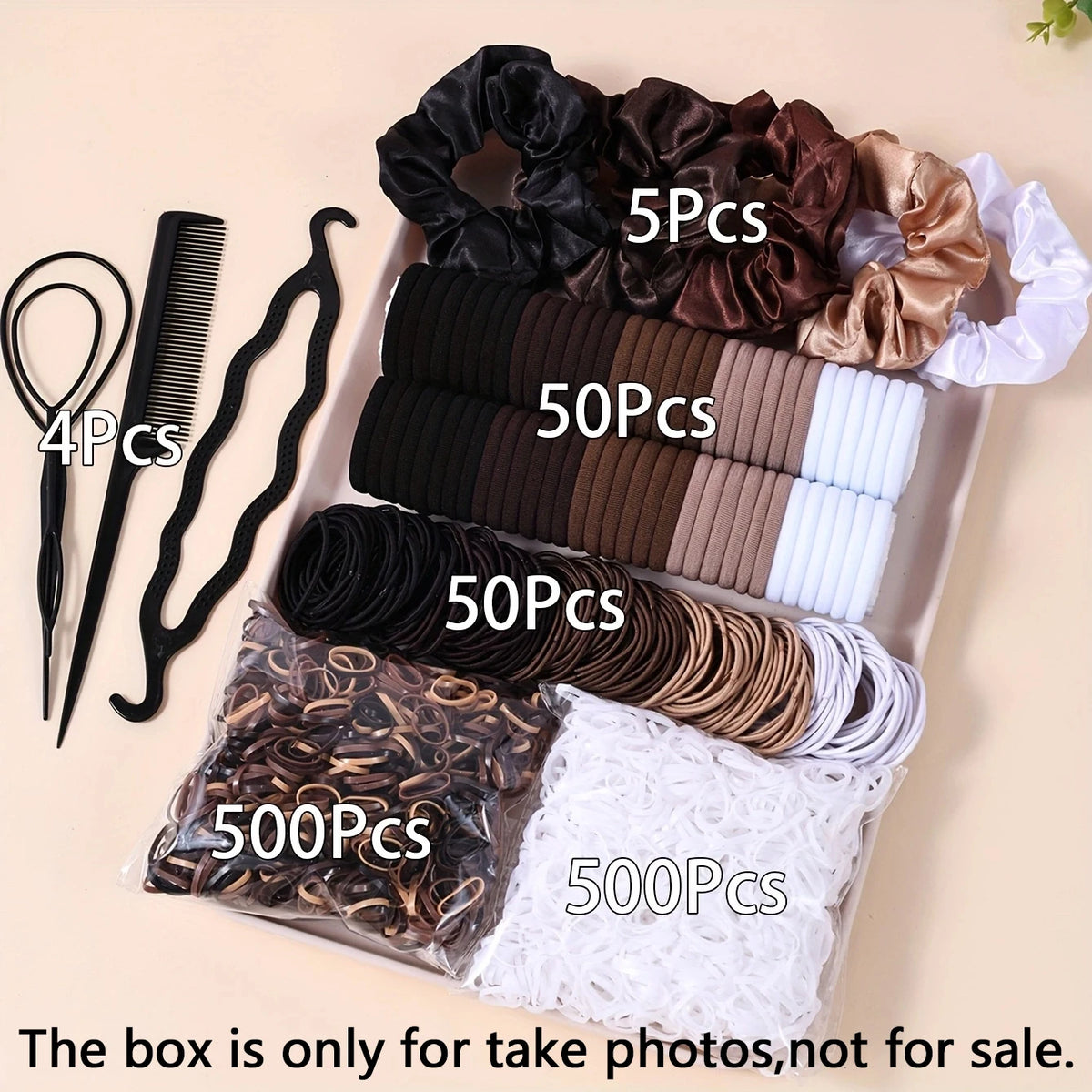Hair Accessories Set, 1109 Pieces with Scrunchies and Hair Ties
