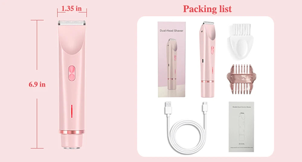 Women's 2-in-1 Rechargeable Electric Shaver