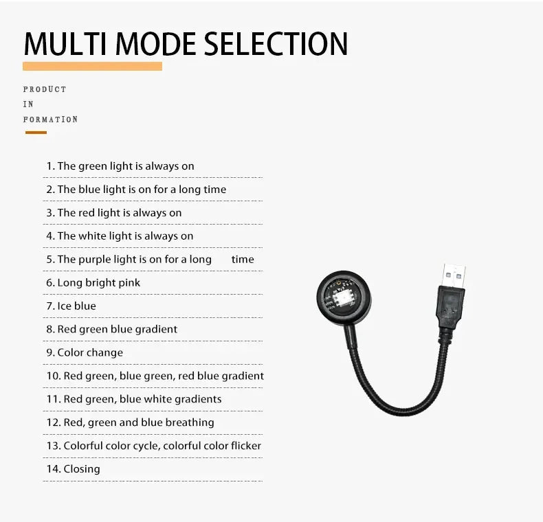 Rainbow Sunset Lamp Projector, USB LED Mood Light for Bedroom