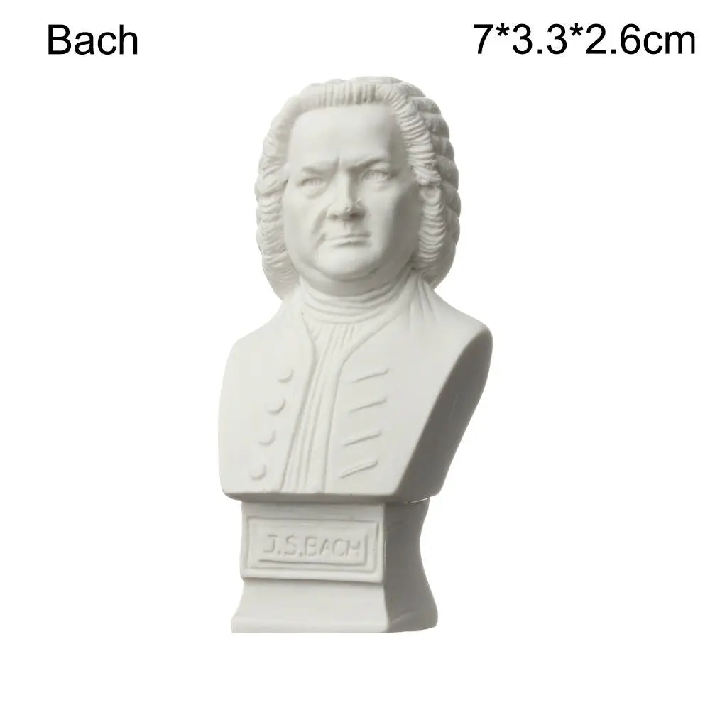 Mini Greek Bust Statue, Plaster Style Resin Figurine