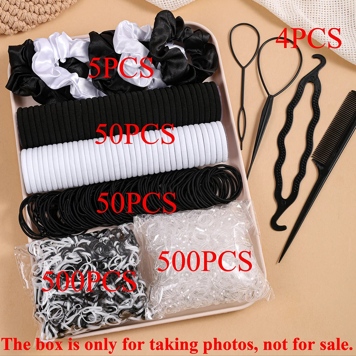 Hair Accessories Set, 1109 Pieces with Scrunchies and Hair Ties