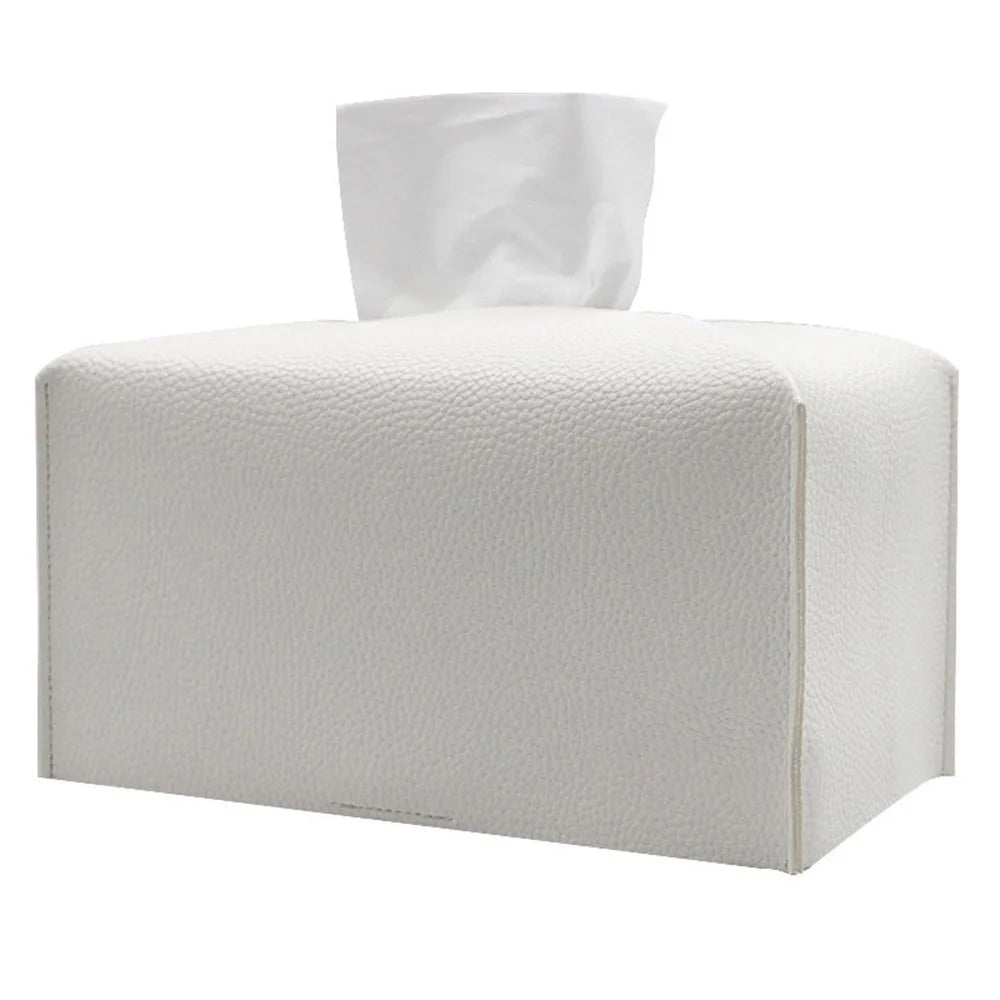 Tissue Box Cover, PU Leather Rectangular Tissue Holder