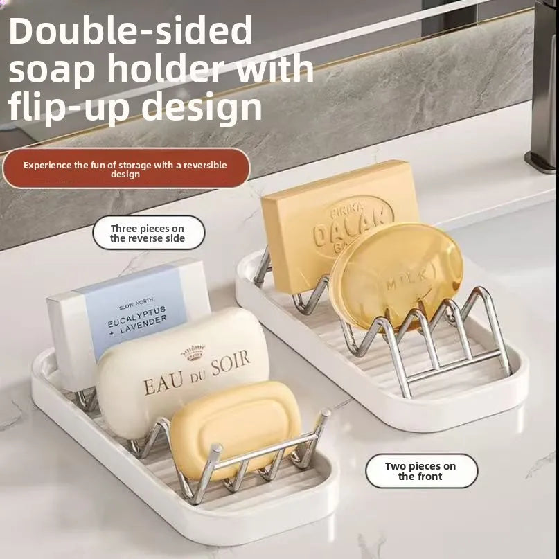 Draining Soap Holder, Countertop Soap Dish for Bathroom