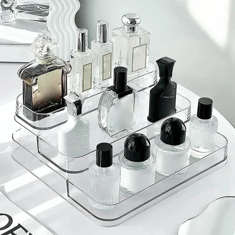Perfume Organizer Shelf, 3 Tier Clear Skincare Display Stand