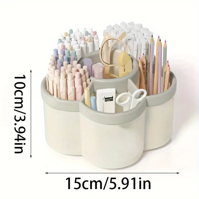 Rotating Pen Holder, 360 Degree Large Capacity Desk Organizer