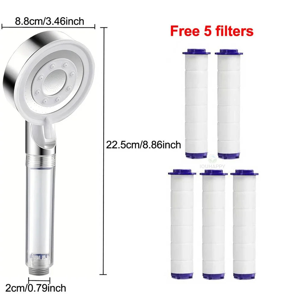5-Mode Filtered High-Pressure Shower Head