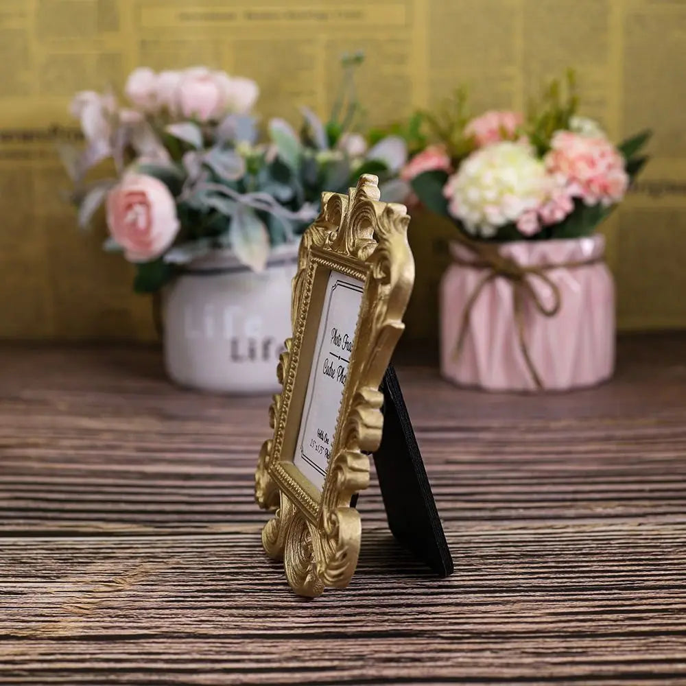Baroque Square Photo Frame, Vintage Resin Ornate Picture Frame