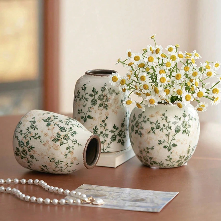 Ice Crackle Ceramic Bud Vase, Handmade Small Flower Vase