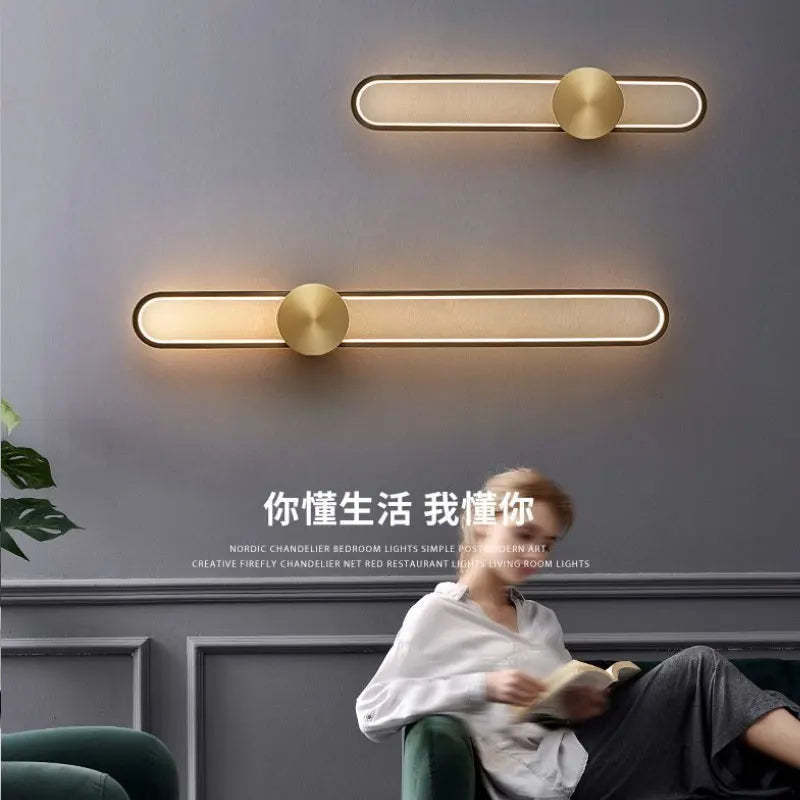 Nordic LED Strip Wall Lamp, Minimalist Up and Down Wall Light