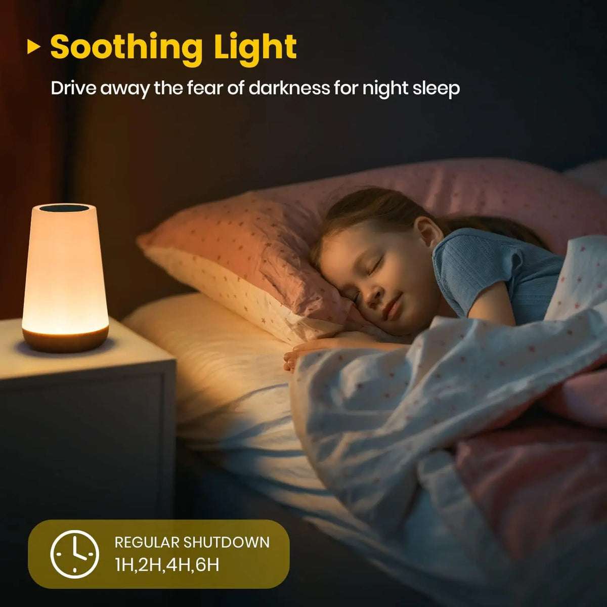 Touch Night Lamp, 13 Color Rechargeable Bedside Light