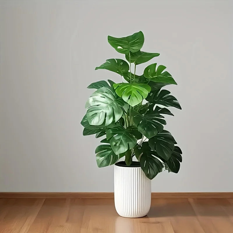 Artificial Monstera Plant, Faux Palm Tree with 12 or 18 Leaves