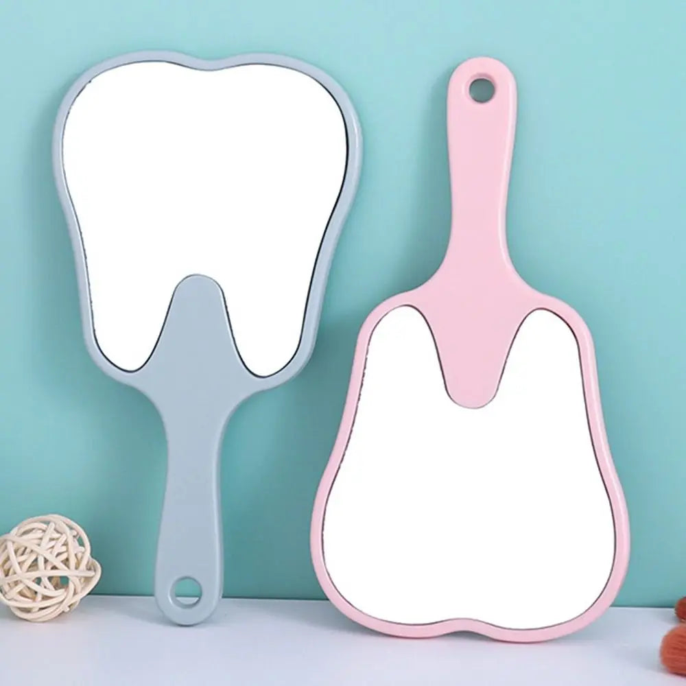 Tooth Shaped Handheld Mirror, Cute Novelty Makeup Mirror