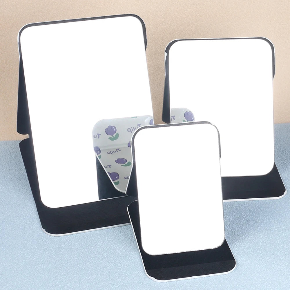Foldable PU Leather Desktop Makeup Mirror