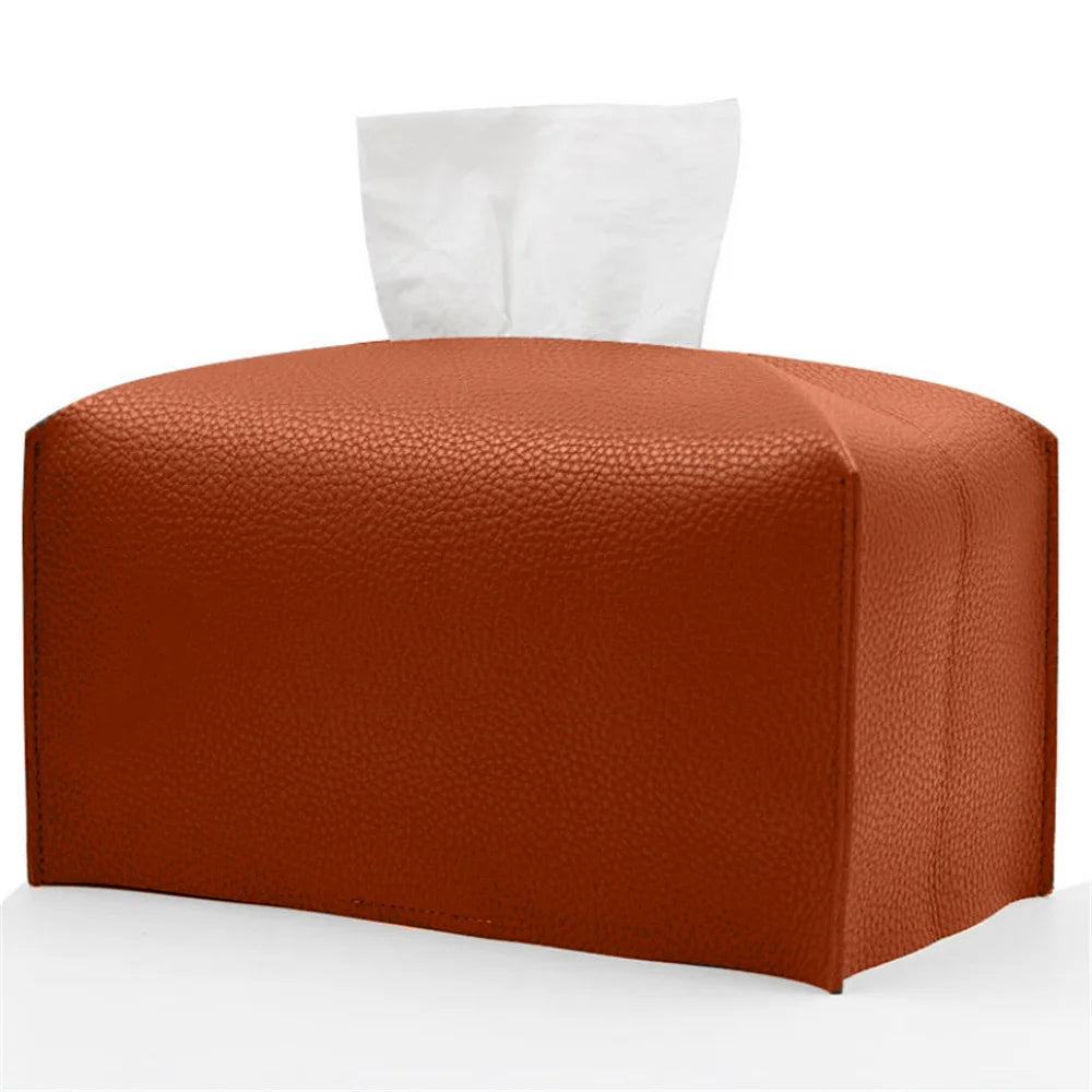 Tissue Box Cover, PU Leather Rectangular Tissue Holder