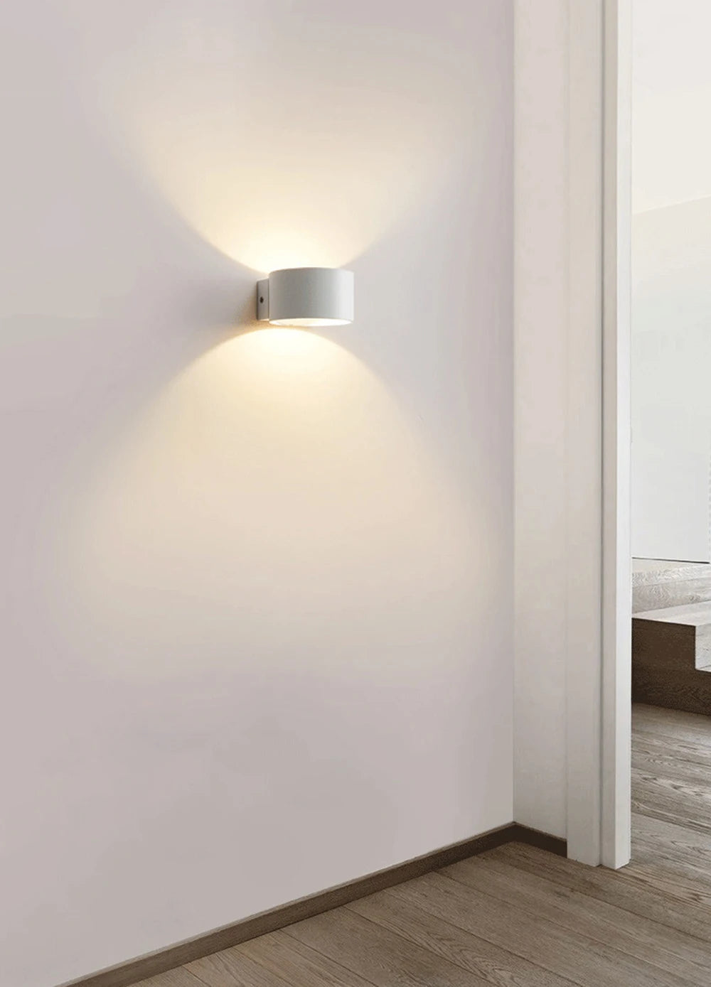 Aluminum Up and Down Wall Lamp, Modern LED Sconce, Black or White