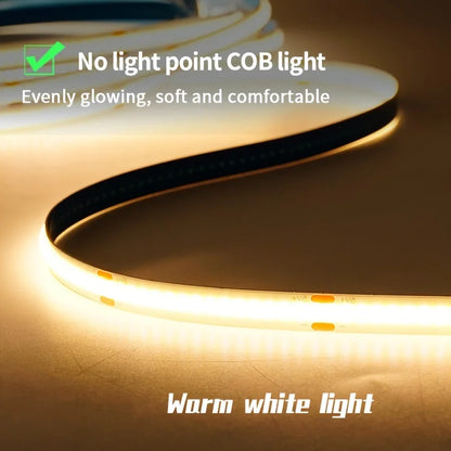 USB COB LED Light Strip with Touch Dimmer