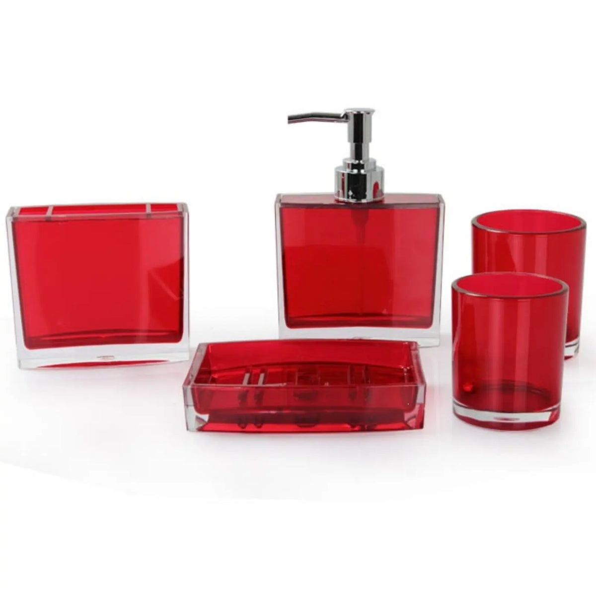 Bathroom Accessories Set, 4 or 5 Piece Countertop Vanity Set