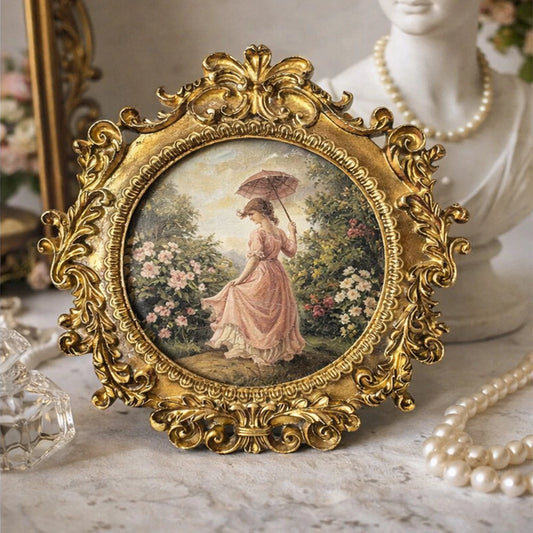 Vintage Ornate Gold Picture Frame, Baroque Resin Photo Frame
