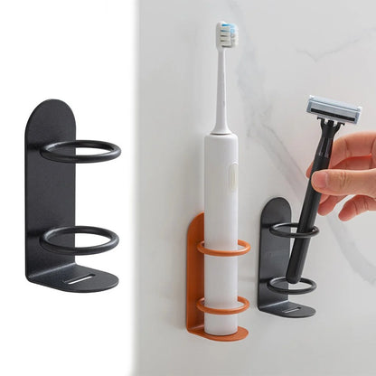 Electric Toothbrush Holder, Wall Mounted Iron Rack with Drain
