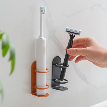Electric Toothbrush Holder, Wall Mounted Iron Rack with Drain