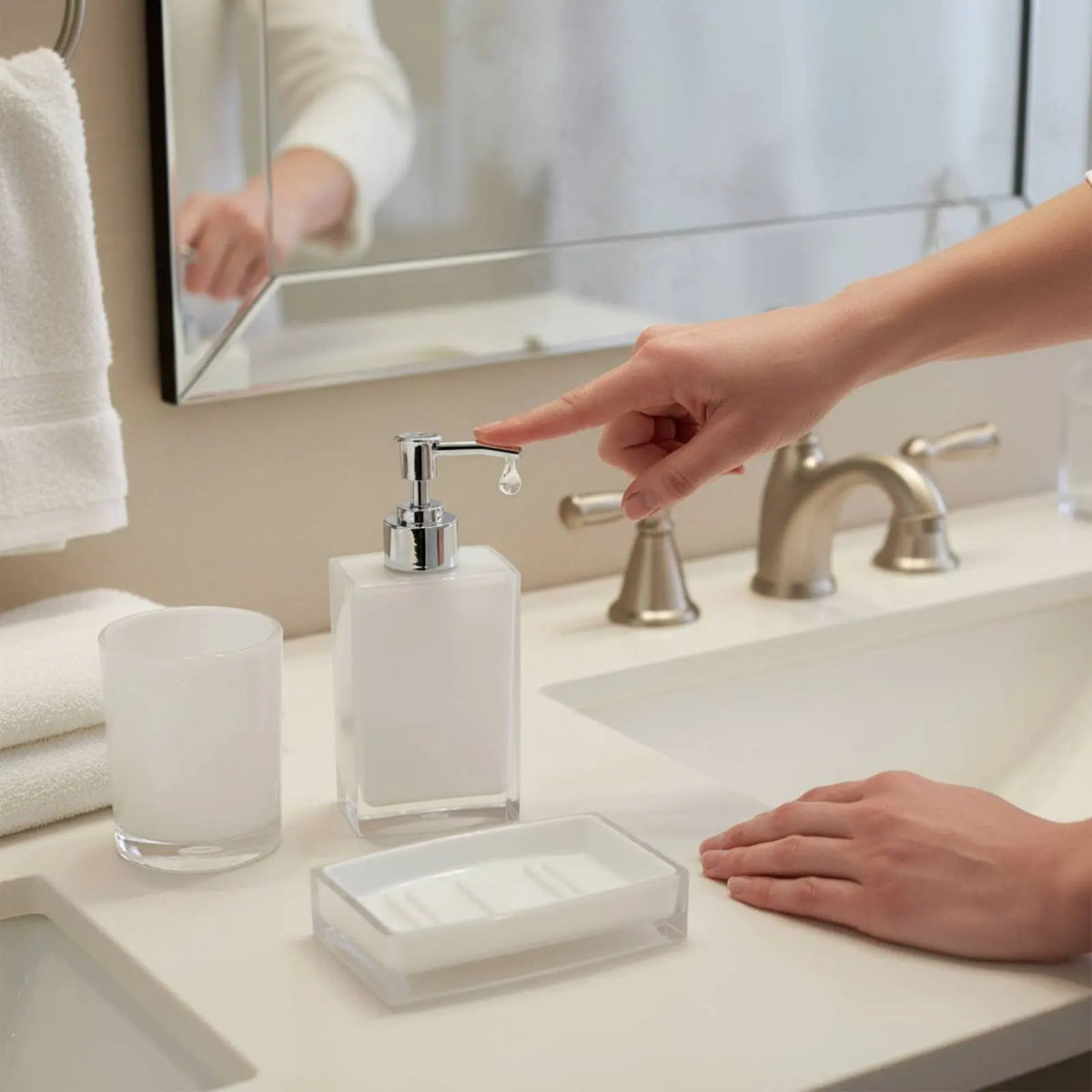 Bathroom Accessories Set, 4 or 5 Piece Countertop Vanity Set