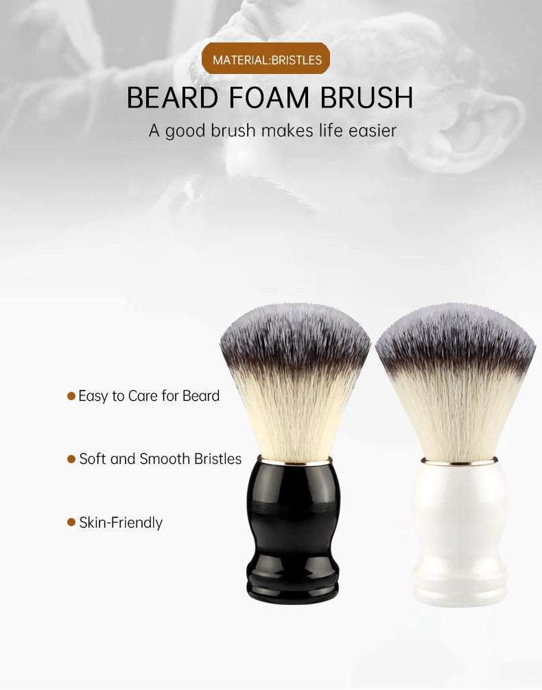 Shaving Brush with Wooden Handle, Dense Bristle Lather Brush