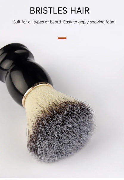 Shaving Brush with Wooden Handle, Dense Bristle Lather Brush