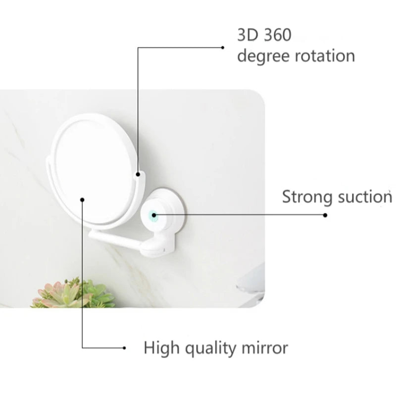 Magnifying Makeup Mirror, Wall Mounted Two Sided 6 Inch Mirror