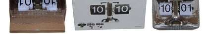 Retro Flip Desk Clock, Mechanical Stainless Steel Table Clock