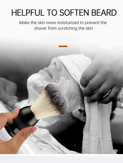 Shaving Brush with Wooden Handle, Dense Bristle Lather Brush