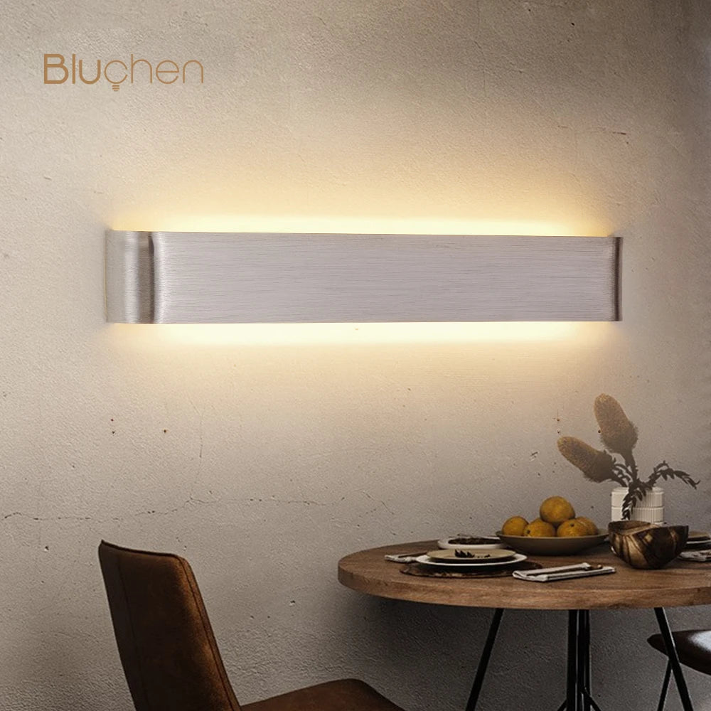 Brushed Aluminum LED Wall Sconce, Up and Down