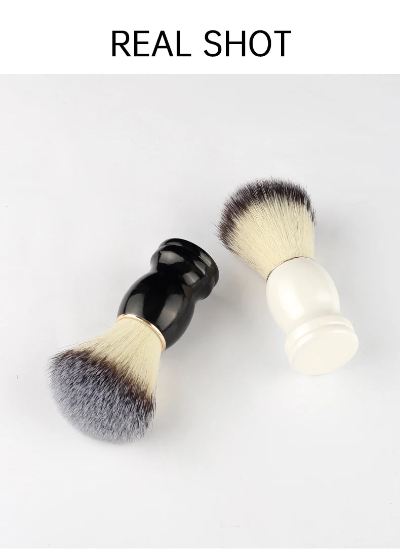 Shaving Brush with Wooden Handle, Dense Bristle Lather Brush